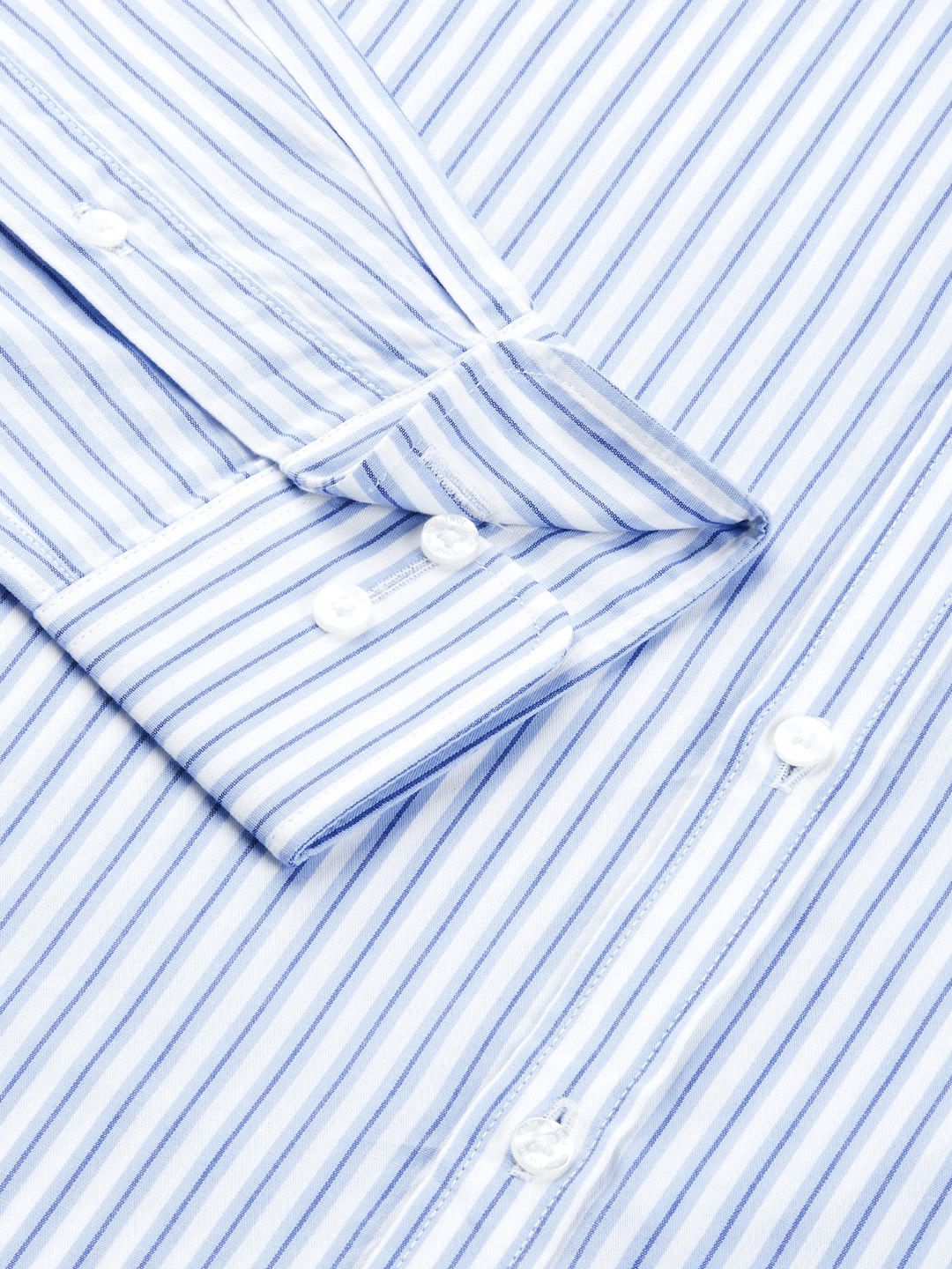 Park Avenue Men Blue Slim Fit Striped Formal Shirt