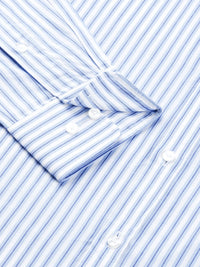 Park Avenue Men Blue Slim Fit Striped Formal Shirt