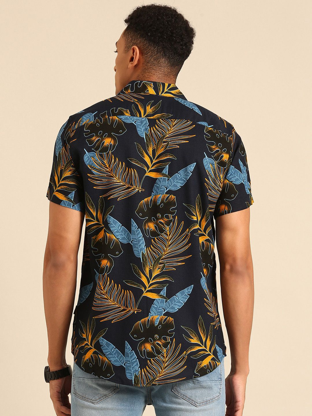Being Human Slim Fit Tropical Printed Casual Shirt