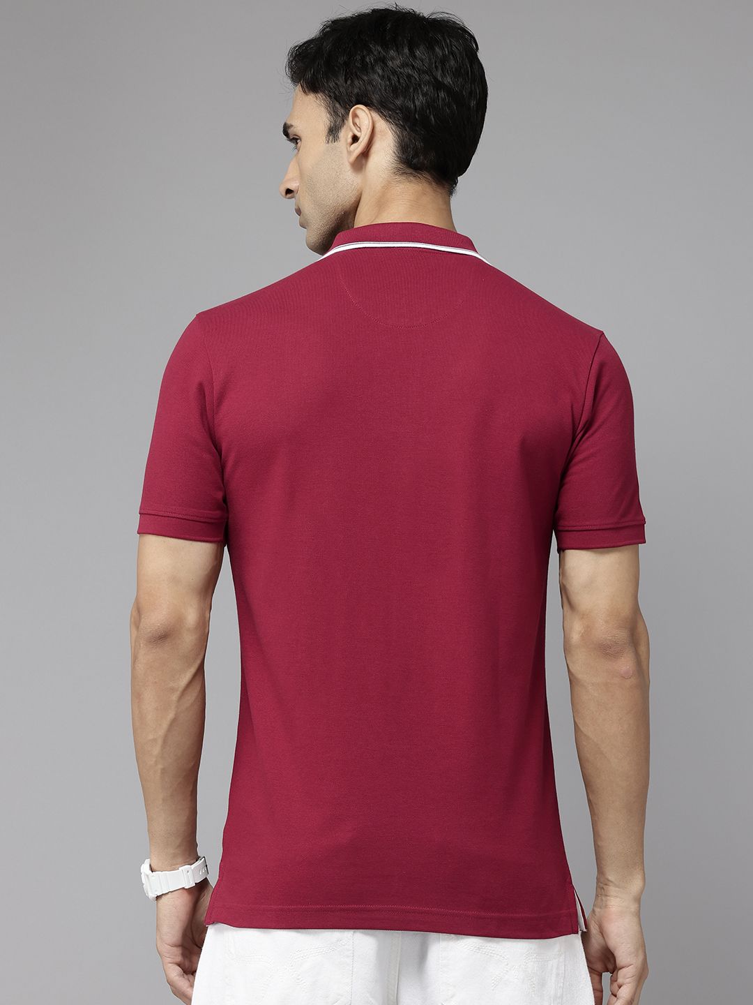 Park Avenue Men Polo Collar Slim Fit T-shirt