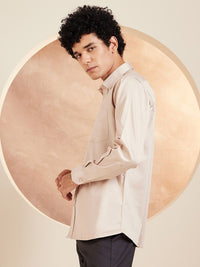 DENNISON Brand Logo Cotton Satin Shirt