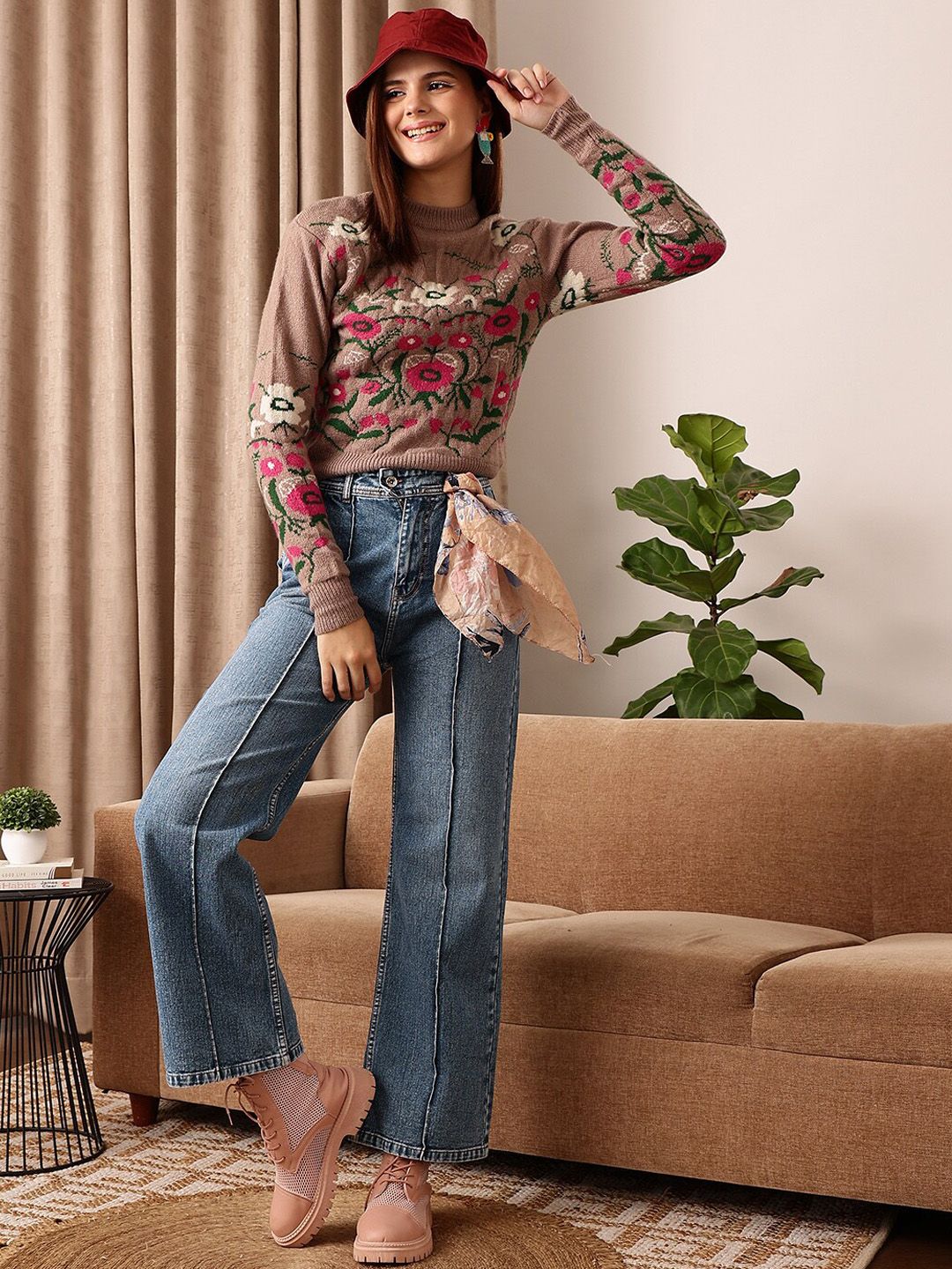 STREET 9 Women Comfort Straight Fit Clean Look Light Fade Pure Cotton Jeans