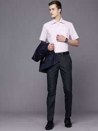 Raymond Men Textured Slim Fit Formal Trousers