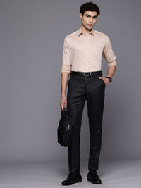 Raymond Slim Fit Geometric Self Designed Pure Cotton Formal Shirt