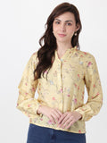 AND Yellow Floral Print Top