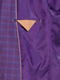 Raymond Checked Contemporary Fit Single-Breasted Blazer