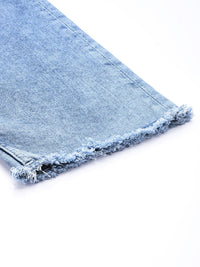 all about you Women Straight Fit High-Rise Heavy Fade Stretchable Jeans