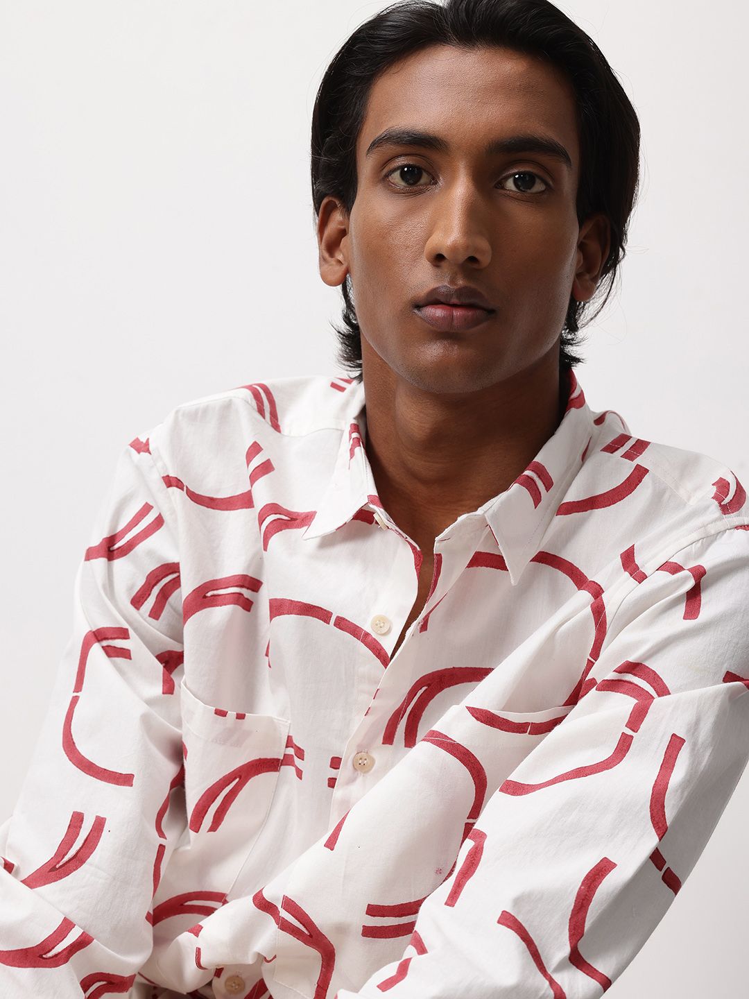 ether Artisan Hand Block Printed Pure Cotton Shirt