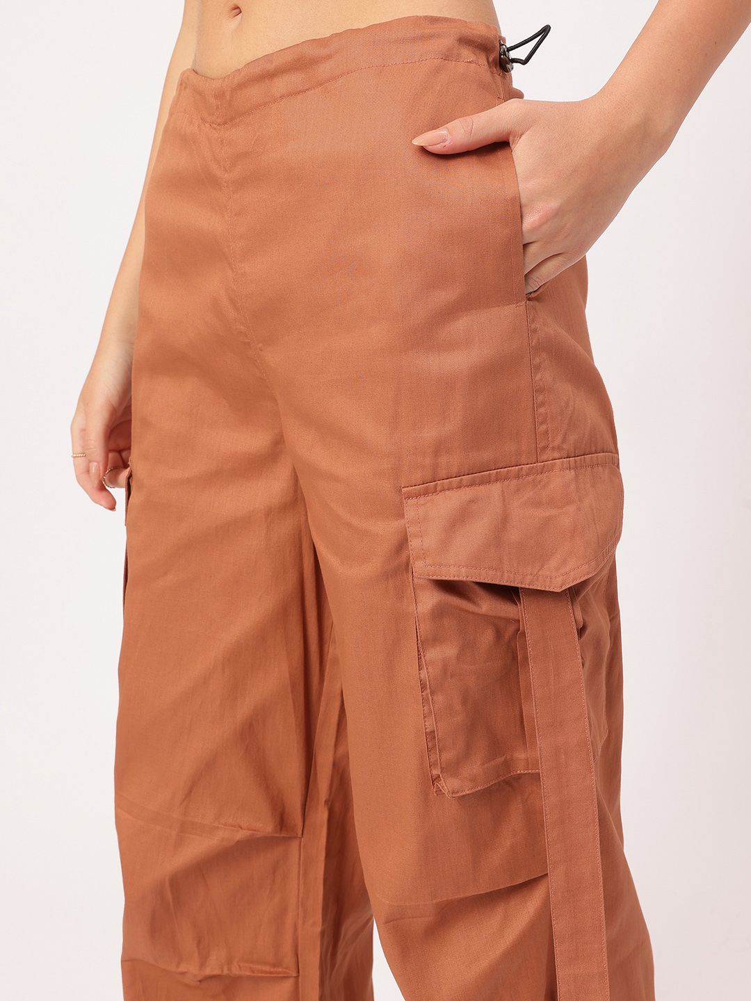 DressBerry Women Utility Chic Parachute Cargo Trousers