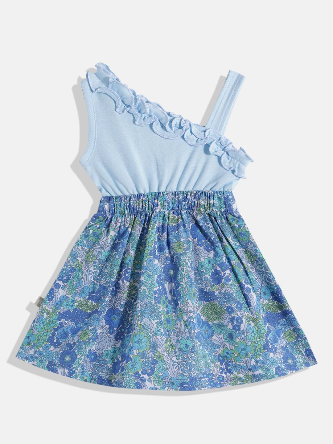 Moms Love Infant Girls Floral Print Fit & Flare Pure Cotton Dress