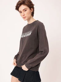 DressBerry Printed Cotton Terry Washed Sweatshirt
