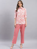 Monte Carlo Printed Pure Cotton Shirt & Trouser Co-Ords