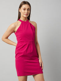 Athena Fuchsia Sheath Dress
