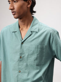 ether Zen Cuban Collar Casual Shirt