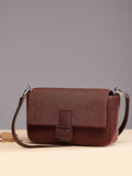 Berrylush Brown Textured Swagger Bag