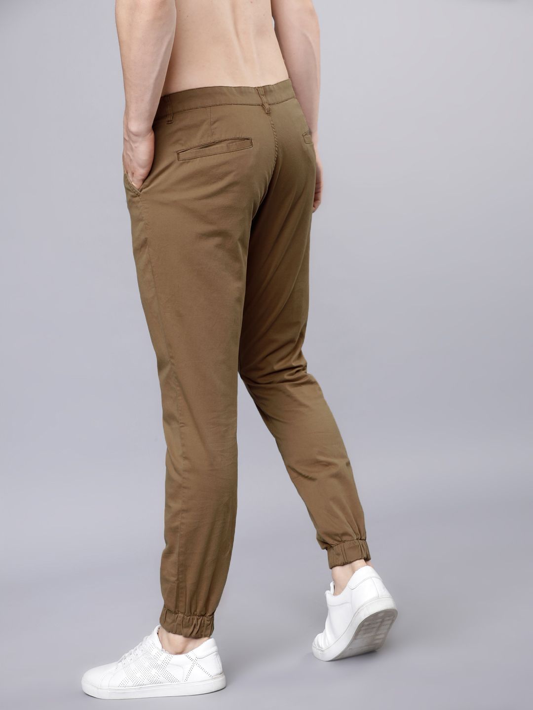 HIGHLANDER Men Khaki Slim Fit Joggers