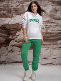 Tokyo Talkies Oversized Printed Hooded Sweatshirt & Joggers