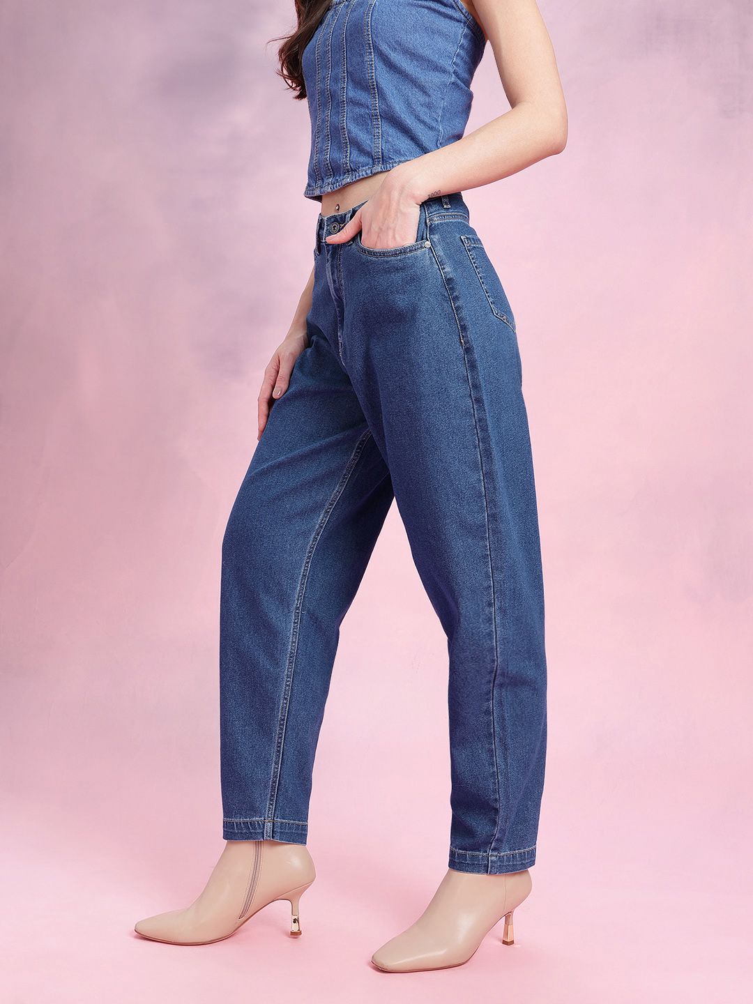 DressBerry Women Slouchy Fit High-Rise Jeans