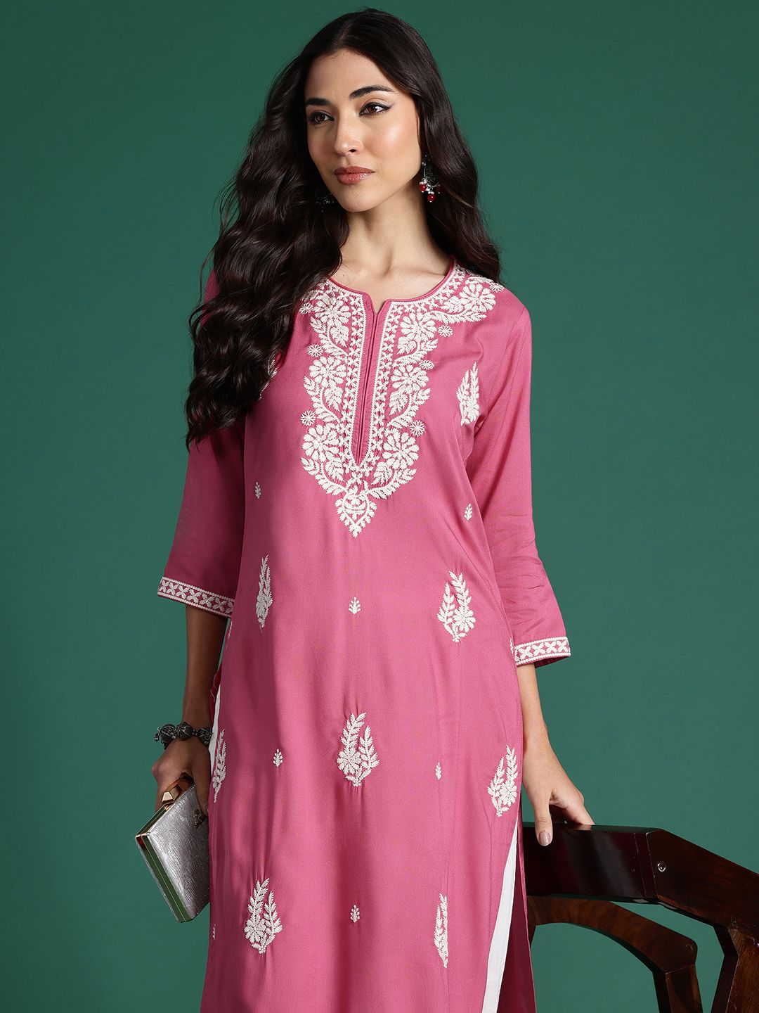 Indo Era Ethnic Motifs Embroidered Thread Work Kurta