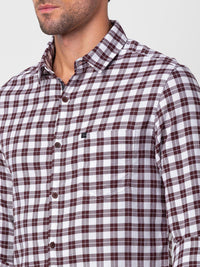SPYKAR Men Slim Fit Gingham Checked Casual Shirt