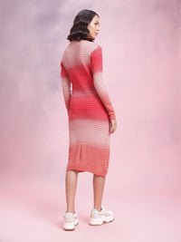 DressBerry Colourblocked Sheath Acrylic Winter Dress