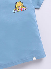 Happy Faces Boys Garfield Printed Pure Cotton T-shirt