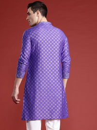 Anouk Men Geometric Printed Thread Work Kurta