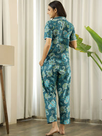 SANSKRUTIHOMES Women Printed Cotton Night suit