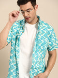 Block Printed Oversized Casual Shirt