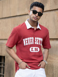 Powerlook Men Typography Printed Polo Collar T-shirt