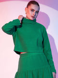 STREET 9 Turtle Neck Crop Top