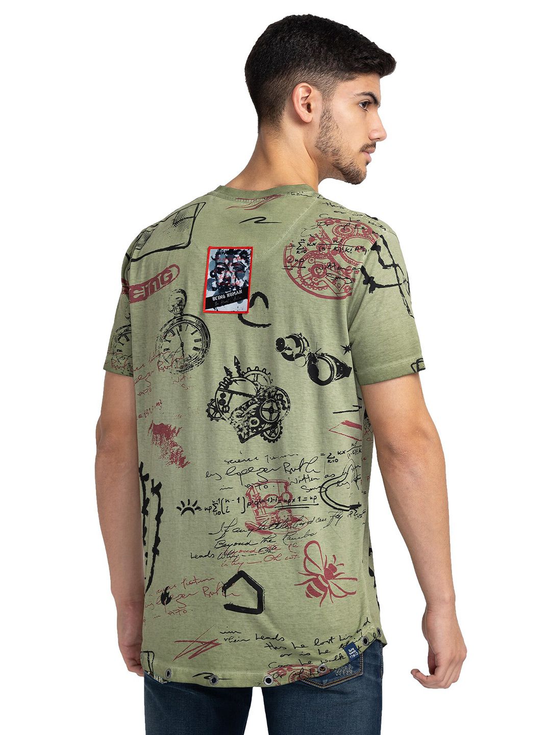 Being Human Slim Fit Graphic Printed Round Neck T-shirt