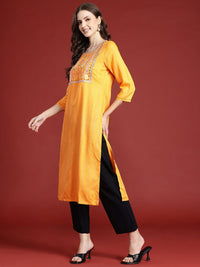 Anouk Women Embellished Mirror Work Kurta