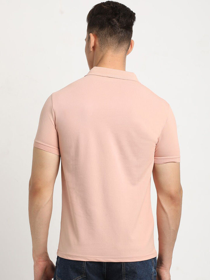 THE BEAR HOUSE Polo Collar Short Sleeves Slim Fit T-shirt