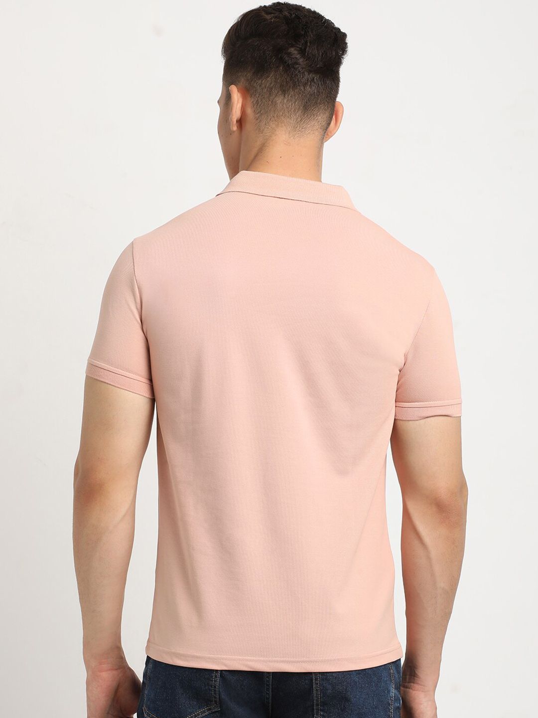 THE BEAR HOUSE Polo Collar Short Sleeves Slim Fit T-shirt