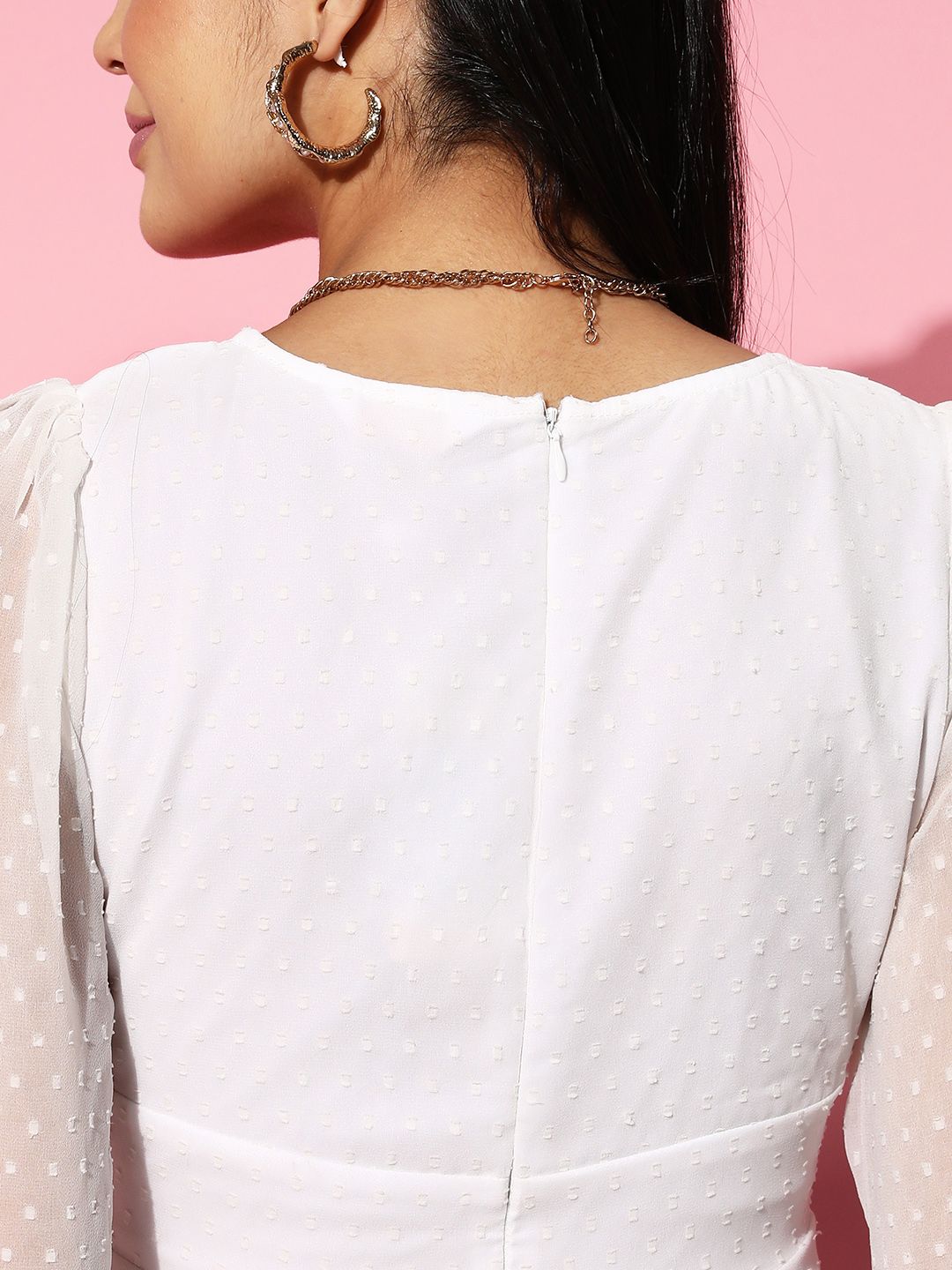 Berrylush Georgette Empire Mini Dress