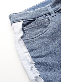 DressBerry Women Straight Fit Colourblocked Panaeled Straight Fit Stretchable Jeans