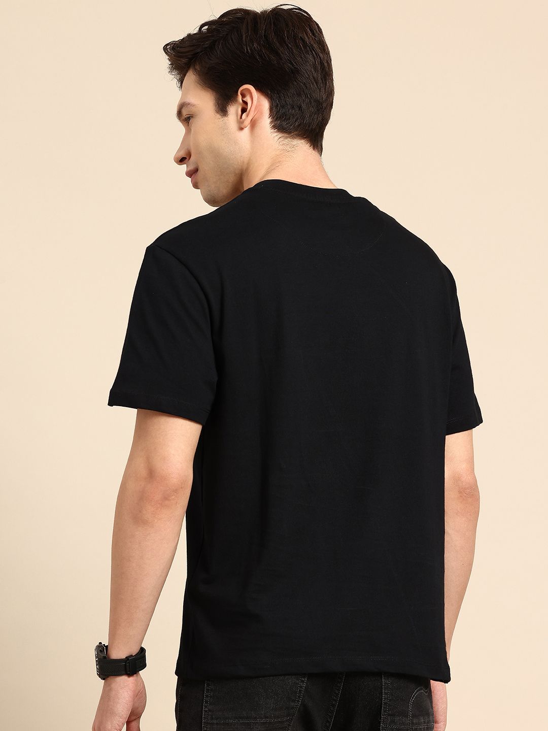 Being Human Pure Cotton Brand Logo Printed Relaxed Fit T-shirt