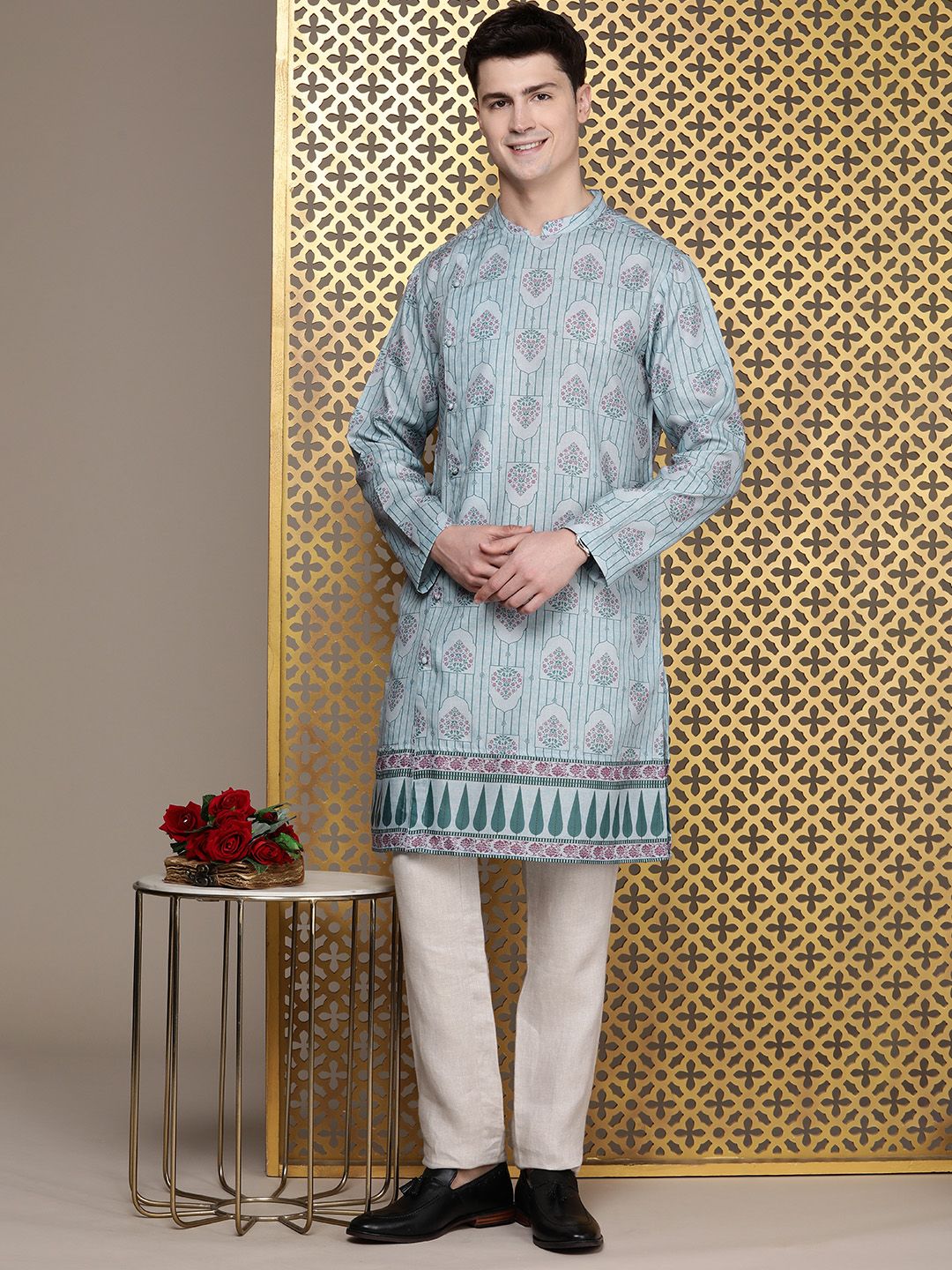 House of Pataudi Ethnic Motifs Printed Jashn Kurta