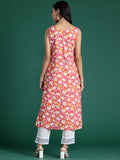 Indo Era Women Floral Printed Pure Cotton Kurta
