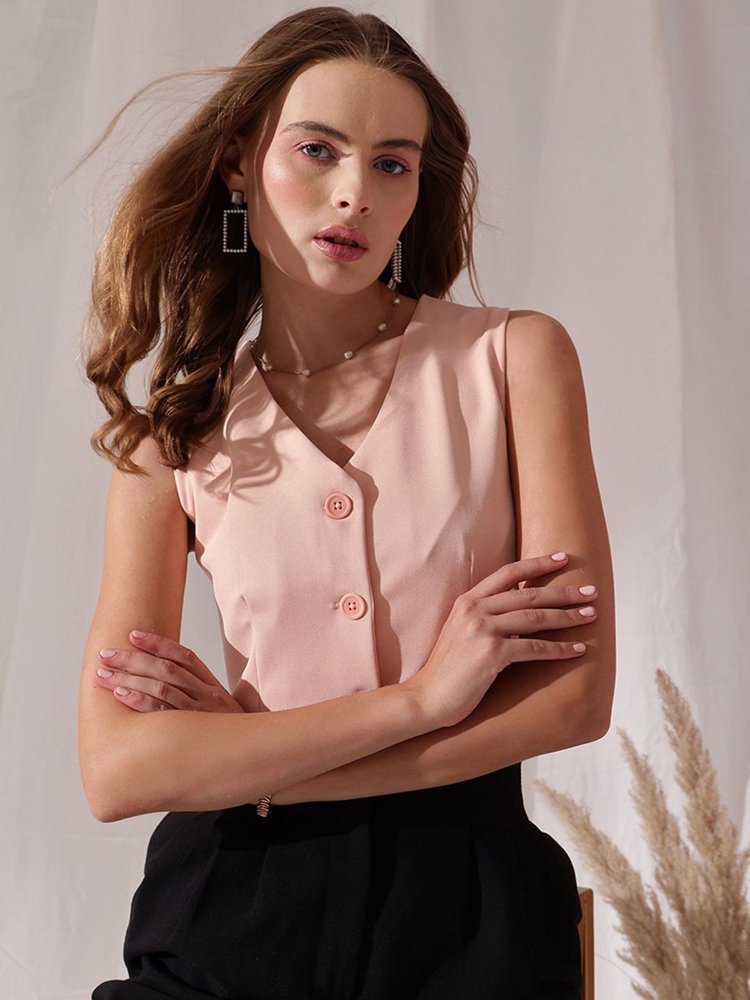 STREET 9 V-Neck Sleeveless Waistcoat