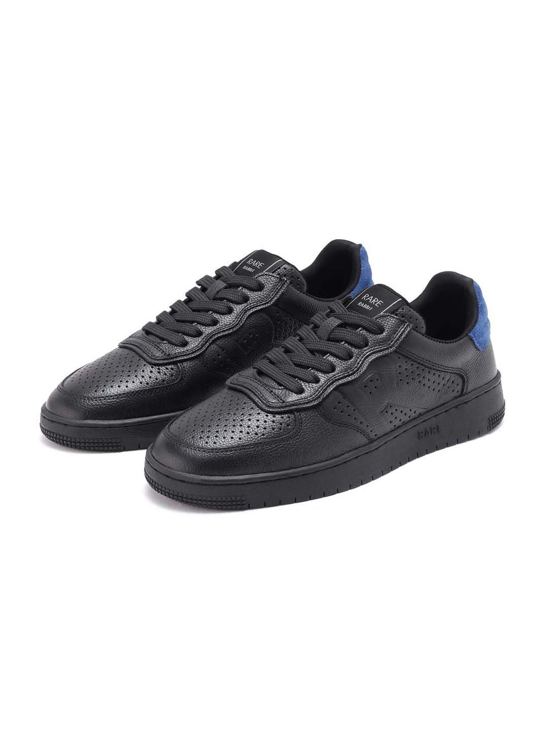 RARE RABBIT Men Perforations Round Toe Leather Sneakers