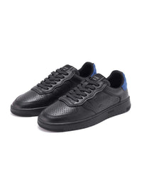 RARE RABBIT Men Perforations Round Toe Leather Sneakers
