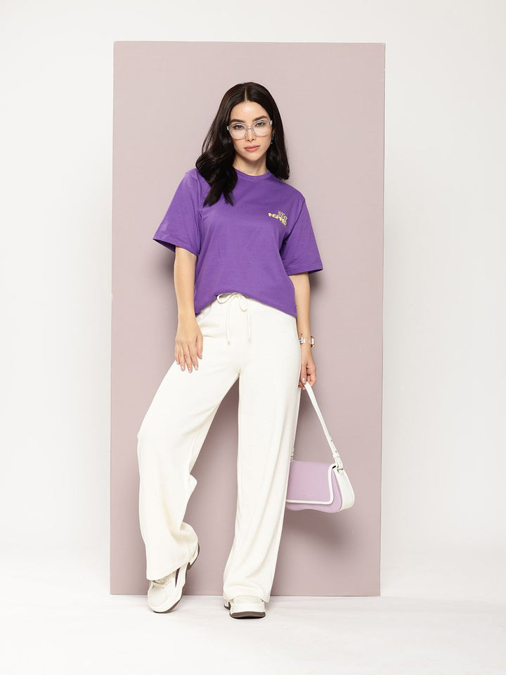 DILLINGER Typography Printed Oversized Pure Cotton T-shirt