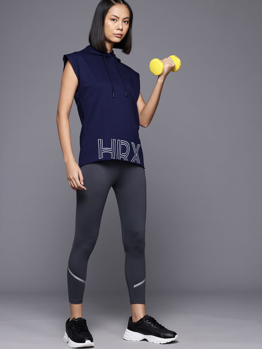 HRX by Hrithik Roshan Printed Hooded Training Sweatshirt