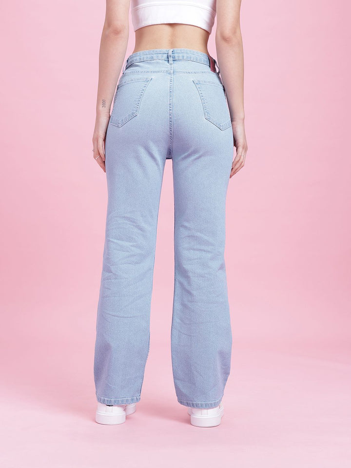 DressBerry Women Light Fade Stretchable Straight Fit Jeans