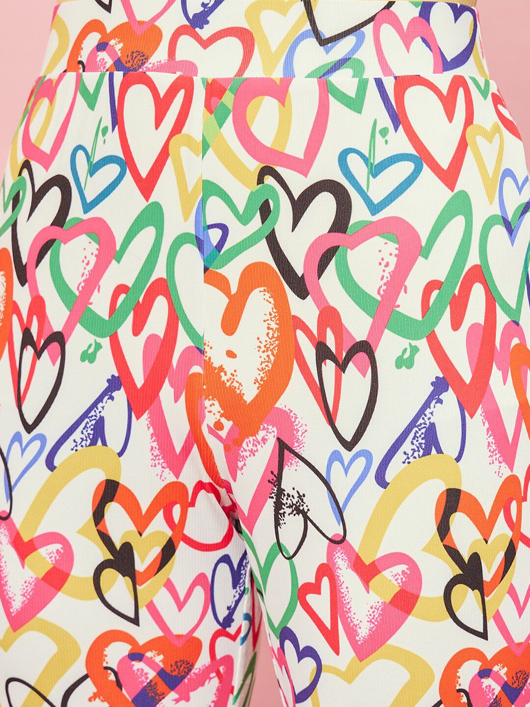 Berrylush White Women High-Rise Printed Relaxed Straight Leg Parallel Trousers