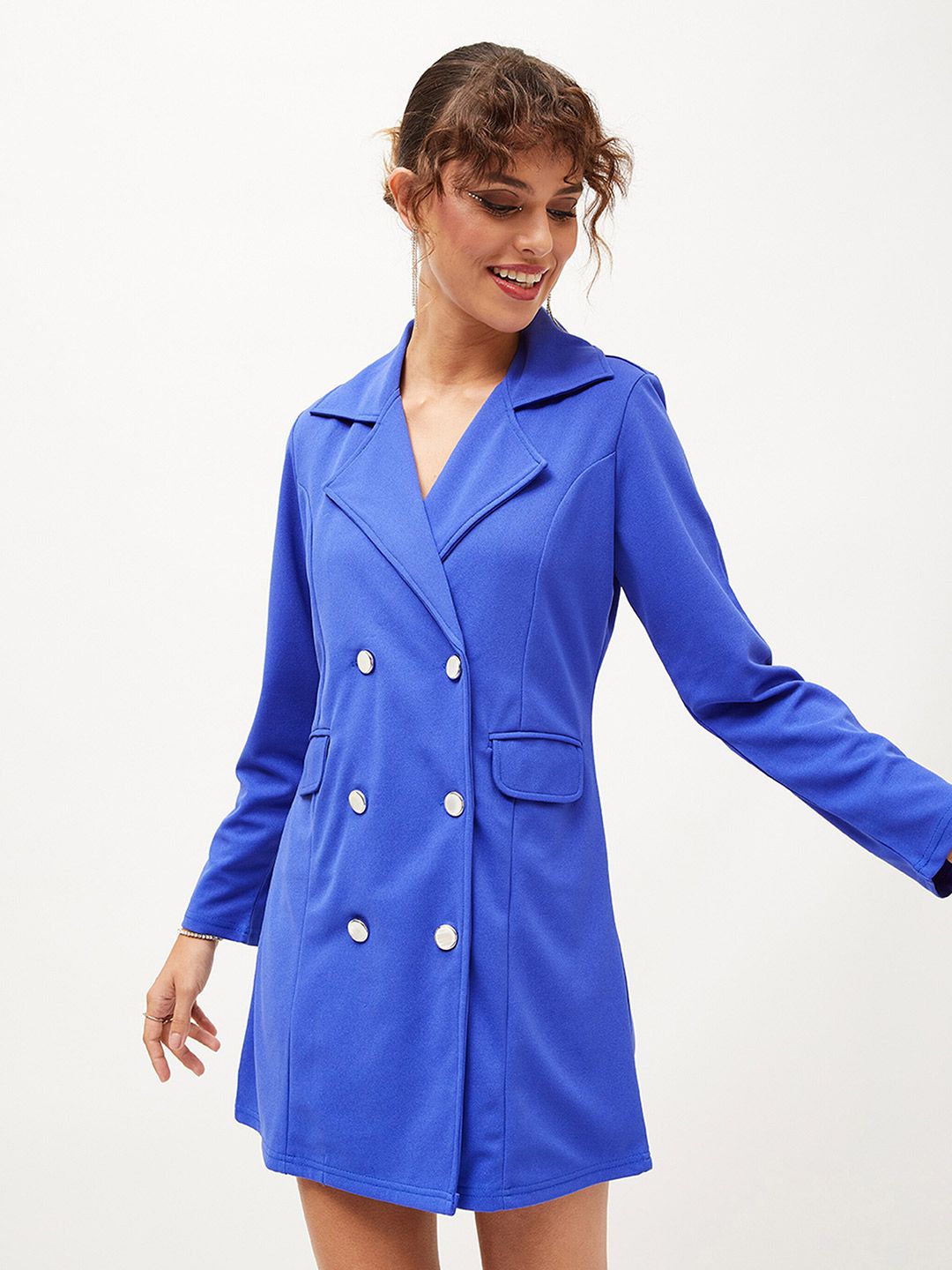 SASSAFRAS Shirt Collar Blazer Dress