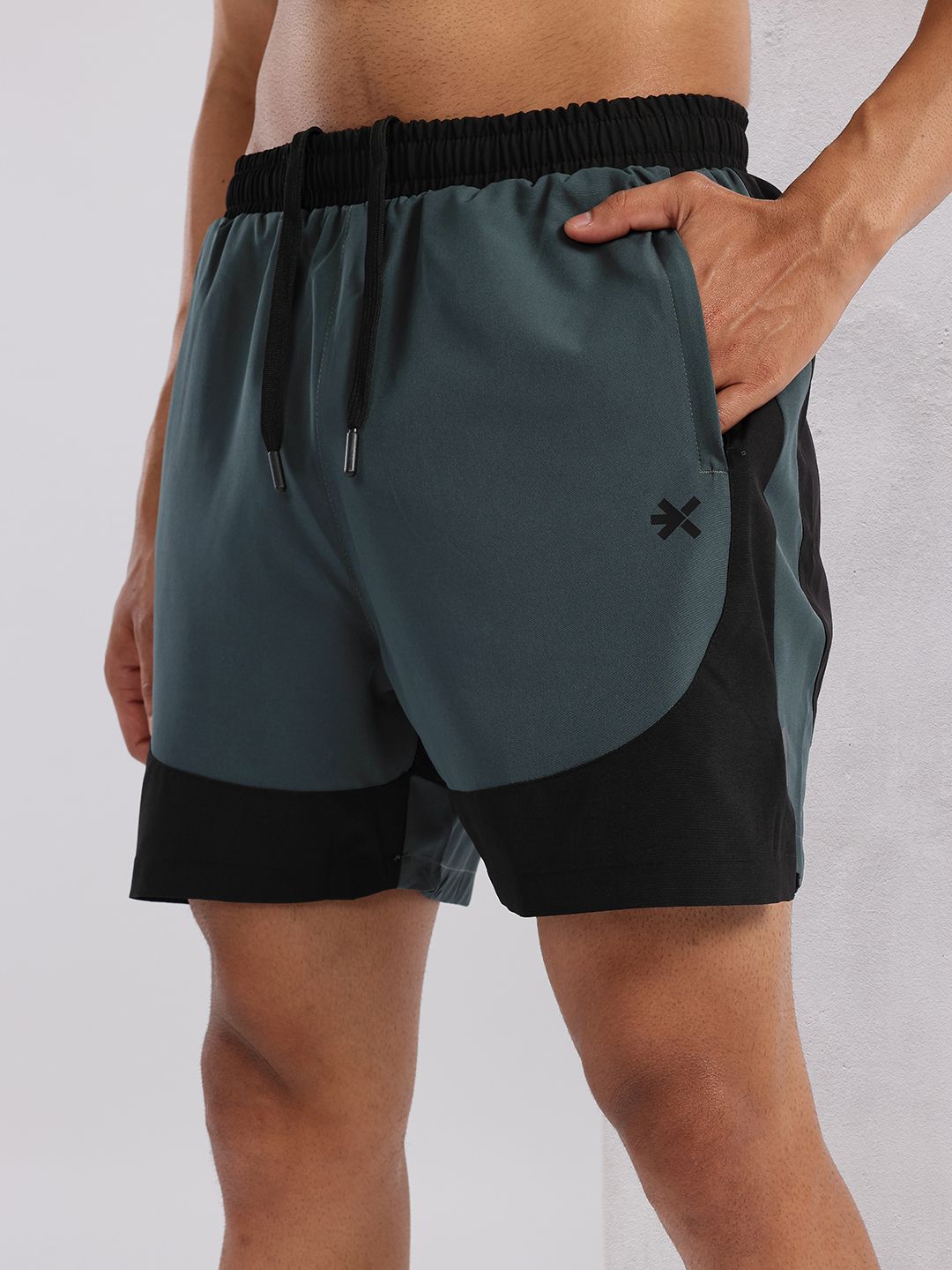 HRX by Hrithik Roshan Men Colourblocked Rapid-Dry Running Shorts