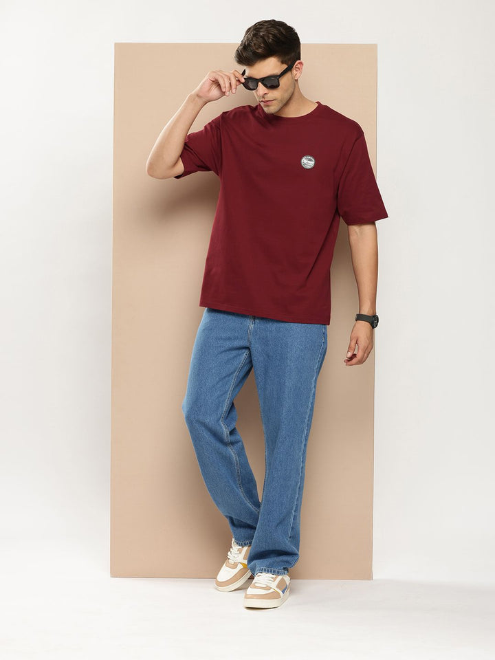 Difference of Opinion Men Printed Pure Cotton Oversized T-shirt